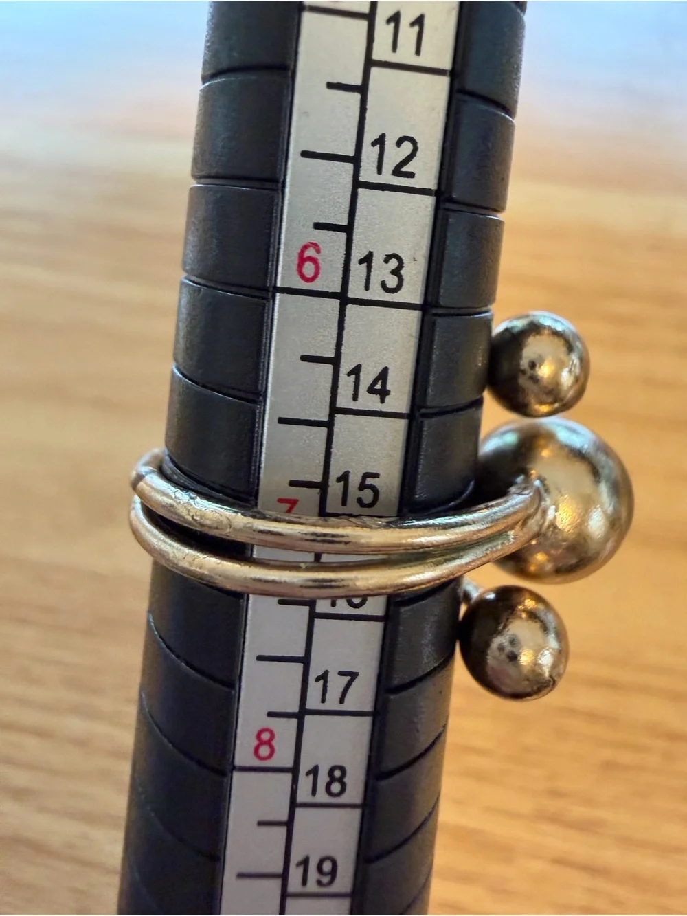 Triple Ball Adjustable Ring - 7.5